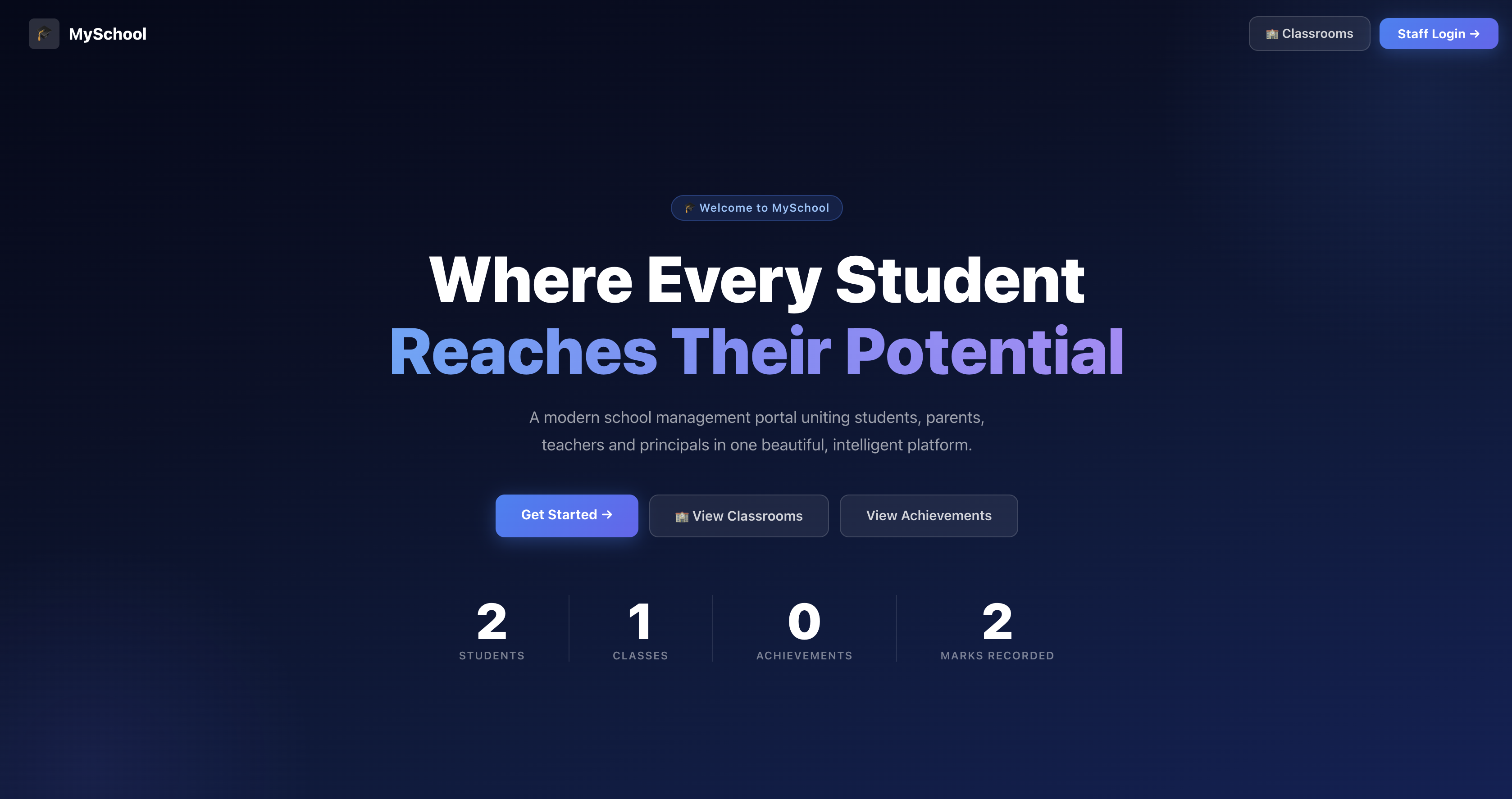 MySchool — school management platform